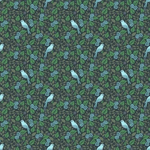 Singing birds - Birds in green and teal S