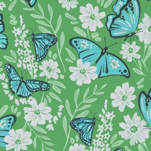 Butterflies in Green