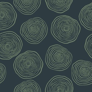  Tree rings Pantone Mega dark green