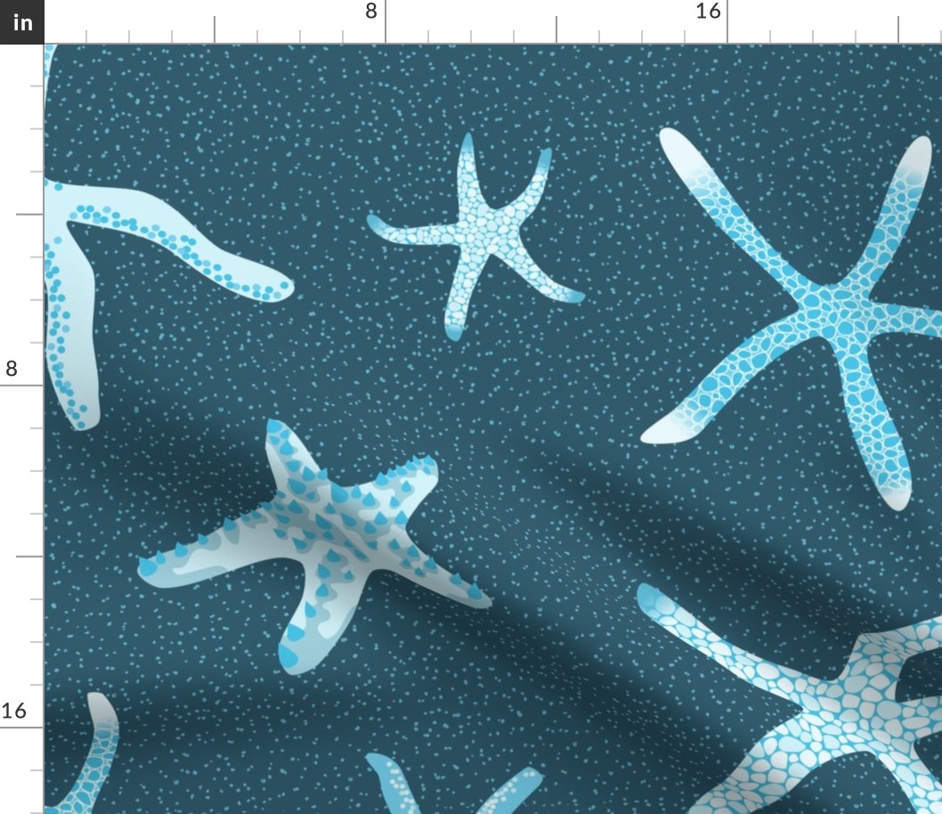 Sea Star Scatter in Aqua Teal - Extra Large Scale
