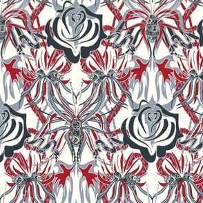 Gothic spiders white