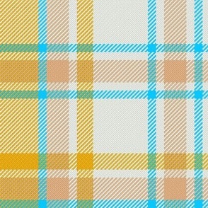 Crossroads Plaid in Yellow and Turquoise Blue