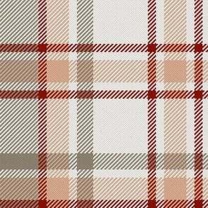 Crossroads Plaid in Taupe and Peach