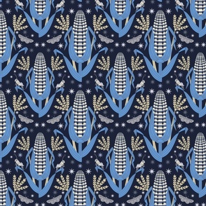 Midnight corn field (blue small)