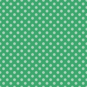 Green Polka dots - Low Contrast