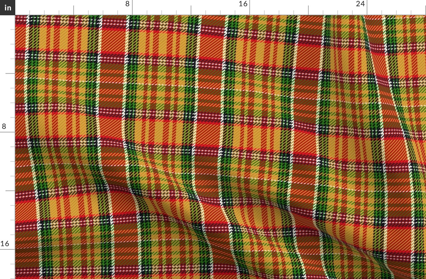 Christmas Tartan (Medium) - Red and Gold  (TBS164)