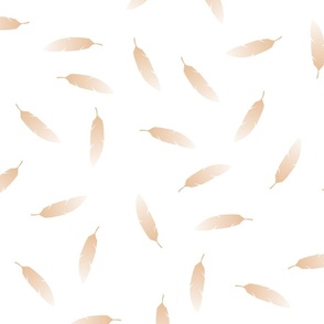 Feathers (tan on white)