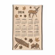 2024 Calendar Lake Life sepia