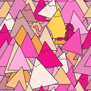 pyramids in pink