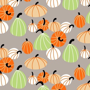 Pumpkin patch // Gray Background