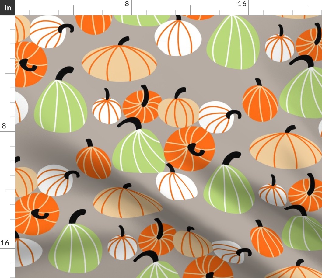 Pumpkin patch // Gray Background