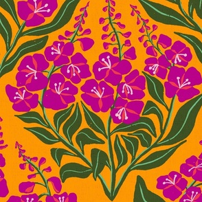 Fireweed - Gold, Green, and Pink