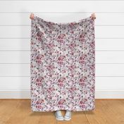 dreamy watercolor floral - cool mauve