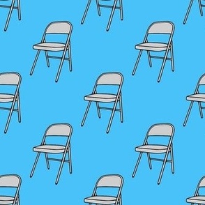 Medium Scale Folding Chair on Blue