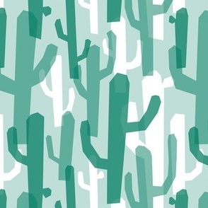 Geometric Cacti (Green, White)