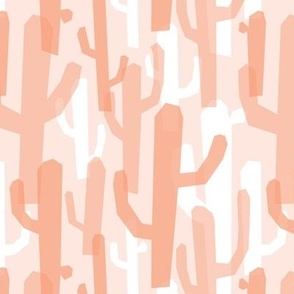 Geometric Cacti (Peach, White)