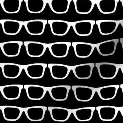 glasses black and white