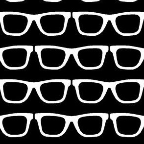 glasses black and white