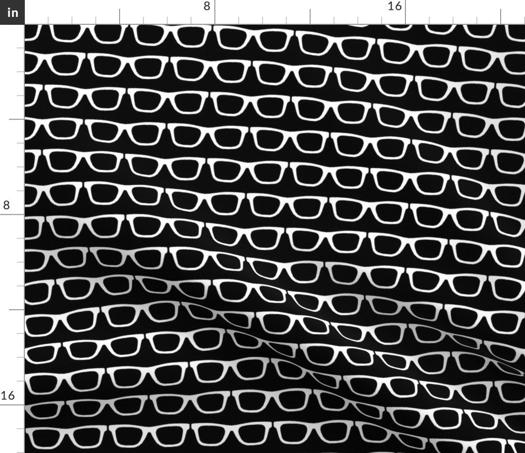 glasses black and white