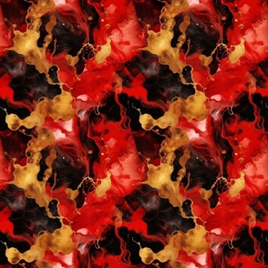 Red, Black, and Gold Marble