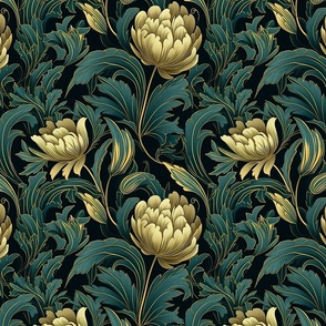 Golden Elegance: A Luxurious Fusion of Gold and Green 