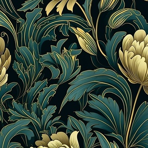 Jumbo Golden Elegance: A Luxurious Fusion of Gold and Green 