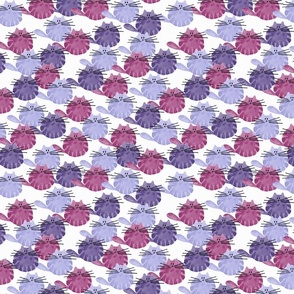 cat - tucker cat berry grape lilac - cute watercolor cat - cat fabric