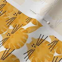 cat - tucker cat marigold - cute watercolor cat - cat fabric