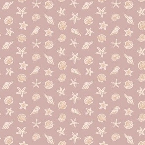 Sea shells - dusty pink_mini