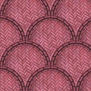Pink herringbone