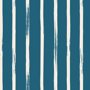 Painted Stripe | Medium Scale | Navy Blue Deck Chair Stripes