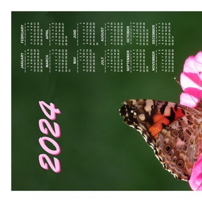 2024 Zinnia and Butterfly calendar