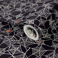 Spooky spider web, hearts caught in the web, black, dark, gothic, halloween, medium scale