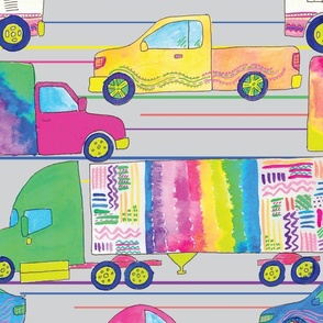 Colorful Cars & Trucks
