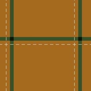 Stitched Plaid - ochre and hrer