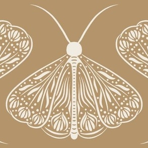 moth - creamy white_ lion gold - whimsical garden bugs