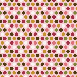 (S) Dots in tropical colors soft pink