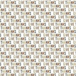 (extra small) Give Thanks - fall - thankgiving - multi on white - C23