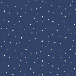 Christmas Dinos - Dots and stars - Light pink, lime, grey and blue