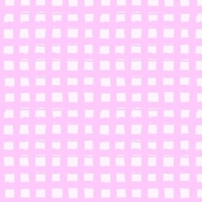 Handpainted Plaid- Light Pink