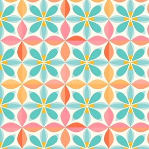 Colorful Mosaic: A Vibrant Dance of Geometric Shapes and Hues