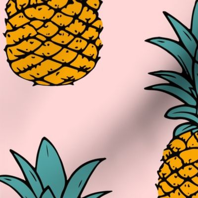 Pineapples on Pink