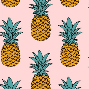 Pineapples on Pink