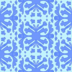 Handpainted Blue print