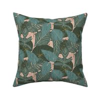 Lush Jungle Leaves Pattern - Tropical Greenery Textile Design for Home Decor