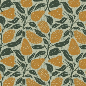Vintage Jungle Floral Pattern - Botanical Textile Design with Tropical Flair