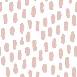 Large Painted brush strokes wallpaper - pink on white