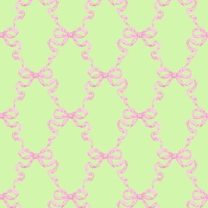 Hannah Ribbon Trellis Pink on Light Fresh Green copy