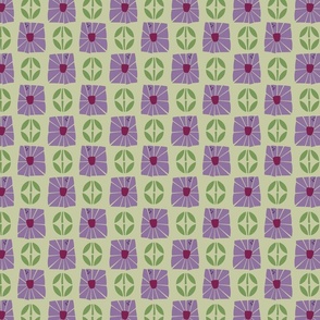Square Blooms in Purple - SMALL