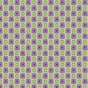 Square Blooms in Purple - MINI